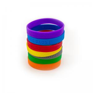 Debossed silicone wristbands