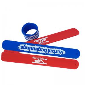 Silicone slap wristband